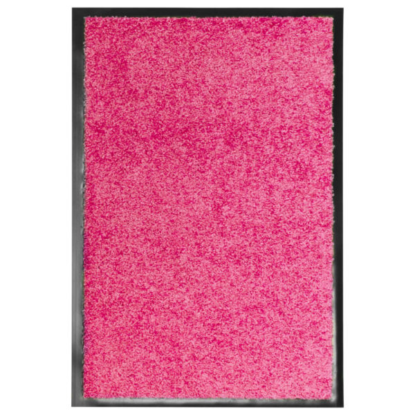 Dørmatte vaskbar rosa 40×60 cm