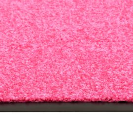 Dørmatte vaskbar rosa 90×150 cm