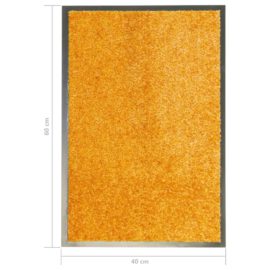 Dørmatte vaskbar oransje 40×60 cm