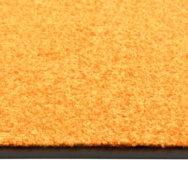 Dørmatte vaskbar oransje 90×150 cm