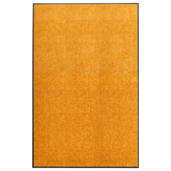 Dørmatte vaskbar oransje 120×180 cm