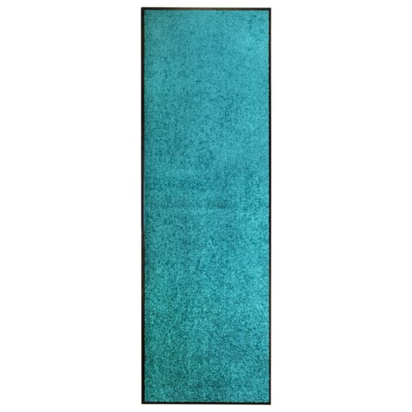 Dørmatte vaskbar turkis 60×180 cm