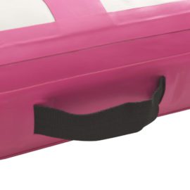 Oppblåsbar gymnastikkmatte med pumpe 60x100x10 cm PVC rosa