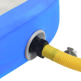 Oppblåsbar gymnastikkmatte med pumpe 60x100x10 cm PVC blå