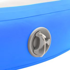 Oppblåsbar gymnastikkmatte med pumpe 100x100x20 cm PVC blå