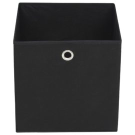 Oppbevaringsbokser 4 stk uvevd stoff 28x28x28 cm svart
