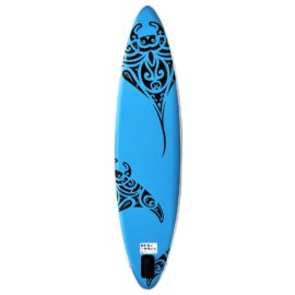 Oppblåsbart padlebrettsett 305x76x15 cm blå