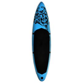 Oppblåsbart padlebrettsett 366x76x15 cm blå