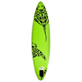 Oppblåsbart padlebrettsett 305x76x15 cm grønn