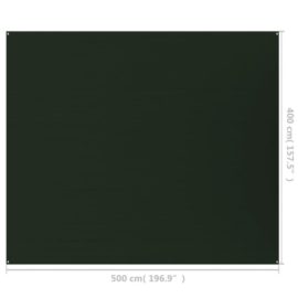 Teltteppe 400×500 cm mørkegrønn HDPE