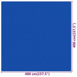 Teltteppe 400×400 cm blå HDPE