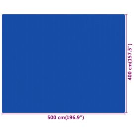 Teltteppe 400×500 cm blå HDPE