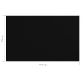 Teltteppe 250×400 cm svart