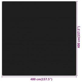 Teltteppe 400×400 cm svart HDPE