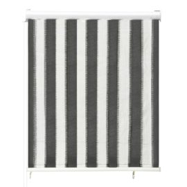 Utendørs rullegardin 60×140 cm antrasitt og hvit stripe