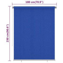 Utendørs rullegardin 180×230 cm blå HDPE