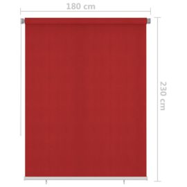 Utendørs rullegardin 180×230 cm rød