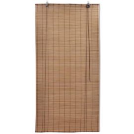 Rullegardiner 2 stk bambus 100×160 cm brun