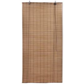 Rullegardiner 2 stk bambus 150×220 cm brun
