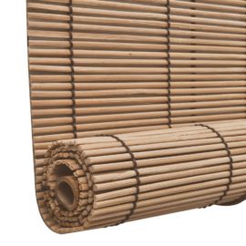 Rullegardiner 2 stk bambus 150×220 cm brun