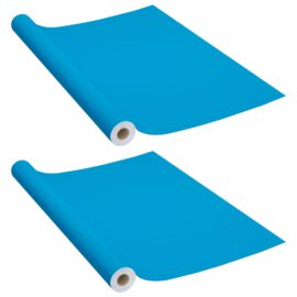 Selvklebende møbelfolier 2 stk 500×90 cm PVC asurblå