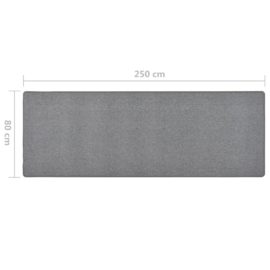 Teppeløper mørkegrå 80×250 cm