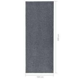 Smussfangende teppeløper grå 100×300 cm