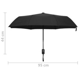 Sammenleggbar paraply automatisk svart 95 cm