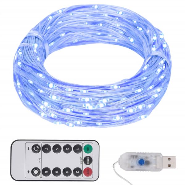 LED-strenglys med 150 lysdioder blå 15 m