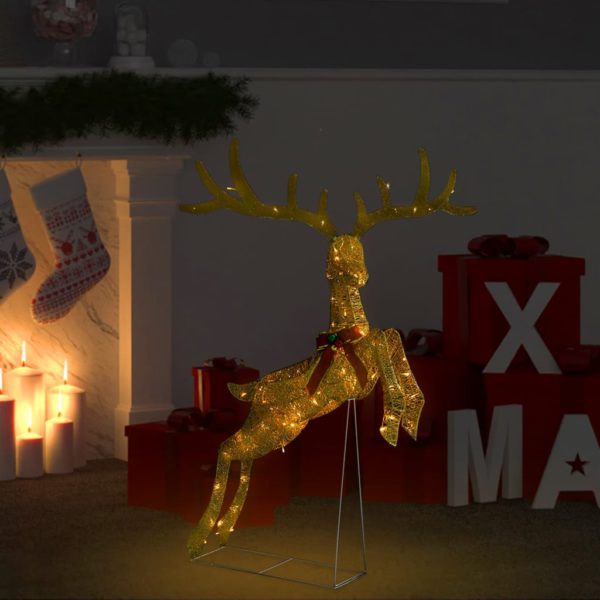 Flygende julereinsdyr 120 LED gull varmhvit