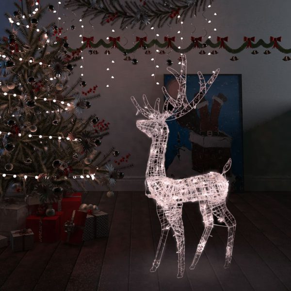 Julereinsdyr dekorasjon akryl 140 LED 120 cm varmhvit
