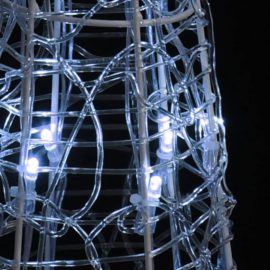 Dekorativ LED-lyskjegle akryl kaldhvitt 60 cm