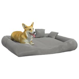 Hundesofa med puter grå 115x100x20 cm oxford-stoff