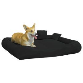 Hundesofa med puter svart 115x100x20 cm oxford-stoff