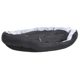 Vendbar og vaskbar hundepute grå og svart 150x120x25 cm