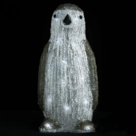 LED-pingvinfigur akryl innendørs og utendørs 30 cm