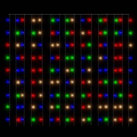 Eventyrlysgardin 3×3 m 300 LED flerfarget 8 funksjoner