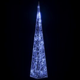 Dekorativ LED-lyskjegle i akryl blå 60 cm