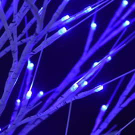 Juletre 120 LED-dioder 1,2m blå silje innendørs og utendørst