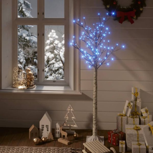 Juletre 140 LED-dioder 1,5m blå silje innendørs og utendørs