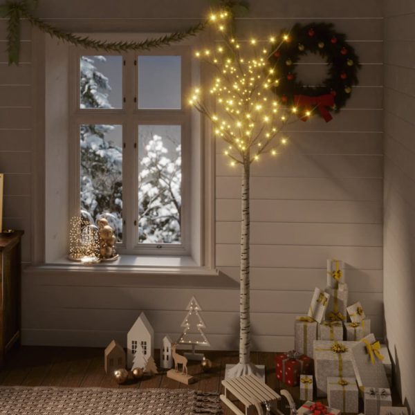Juletre 180 LED 1,8m varmhvit silje innendørs og utendørs