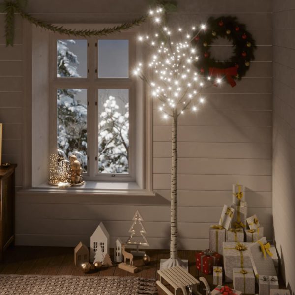 Juletre 180 LED 1,8m kaldhvit silje innendørs og utendørs