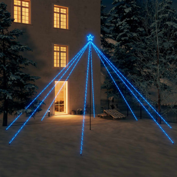 Juletrelys innendørs utendørs 800 LED blå 5 m