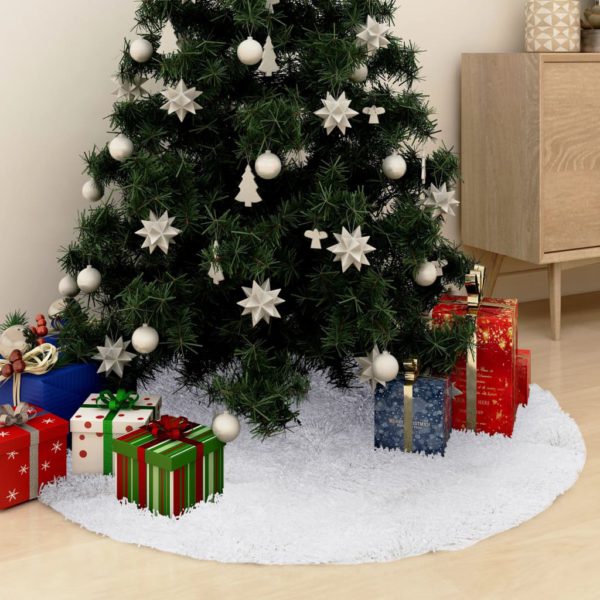 Juletreskjørt hvit 150 cm fuskepels