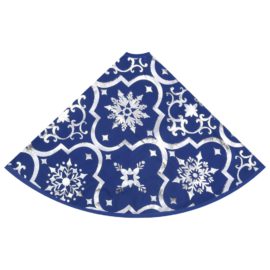 Luksus juletreskjørt med sokk blå 90 cm stoff