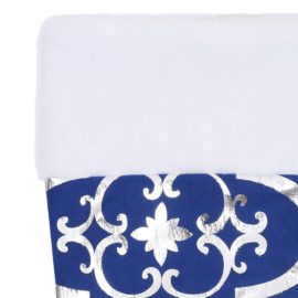 Luksus juletreskjørt med sokk blå 90 cm stoff
