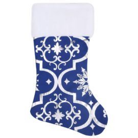 Luksus juletreskjørt med sokk blå 150 cm stoff