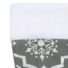 Luksus juletreskjørt med sokk grå 90 cm stoff