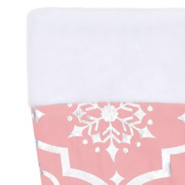 Luksus juletreskjørt med sokk rosa 90 cm stoff