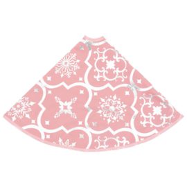 Luksus juletreskjørt med sokk rosa 122 cm stoff